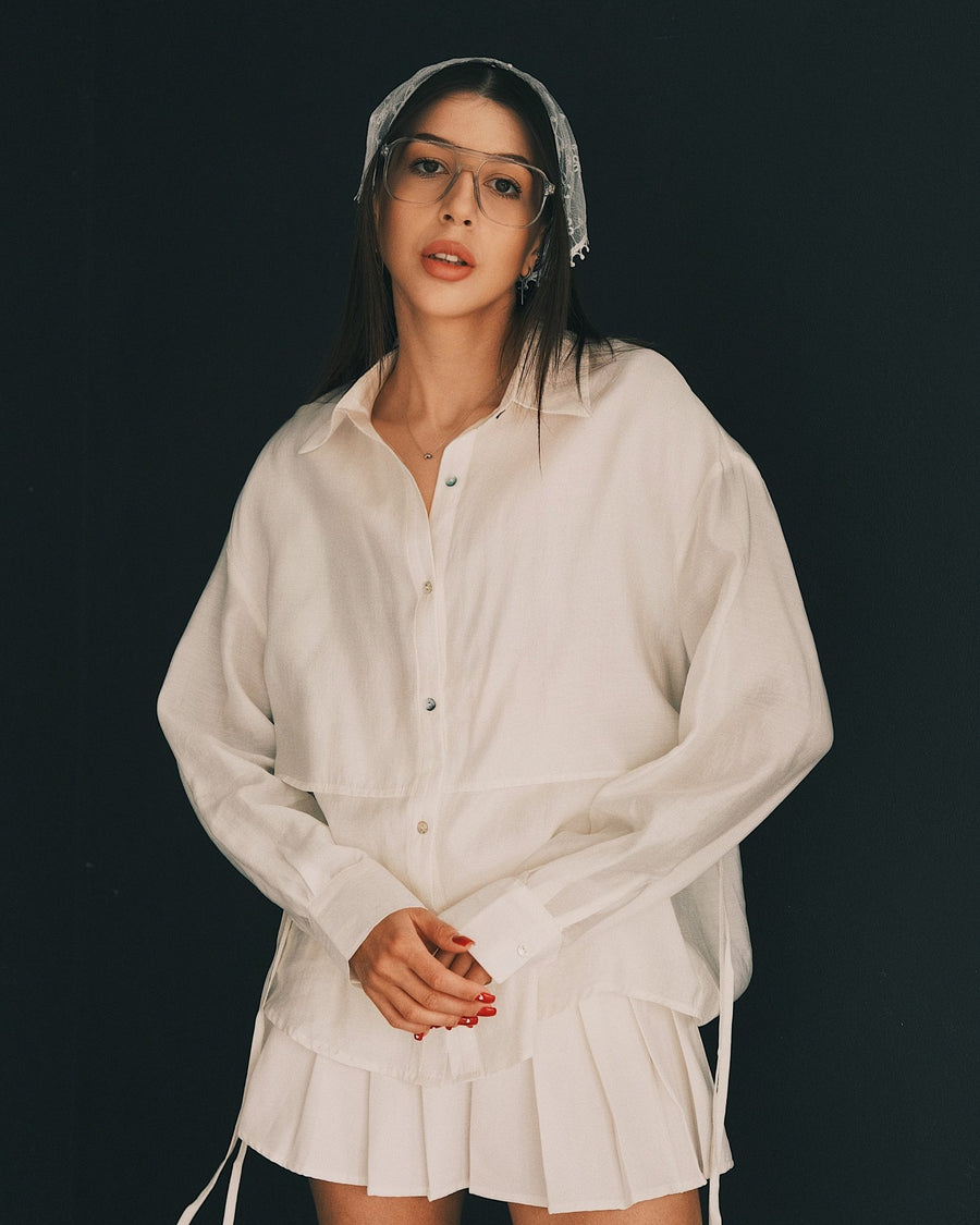 сорочка Лімітована сорочка з преміального ліоцелю White M - Tsupkyi (Цупкий) Taton.shop