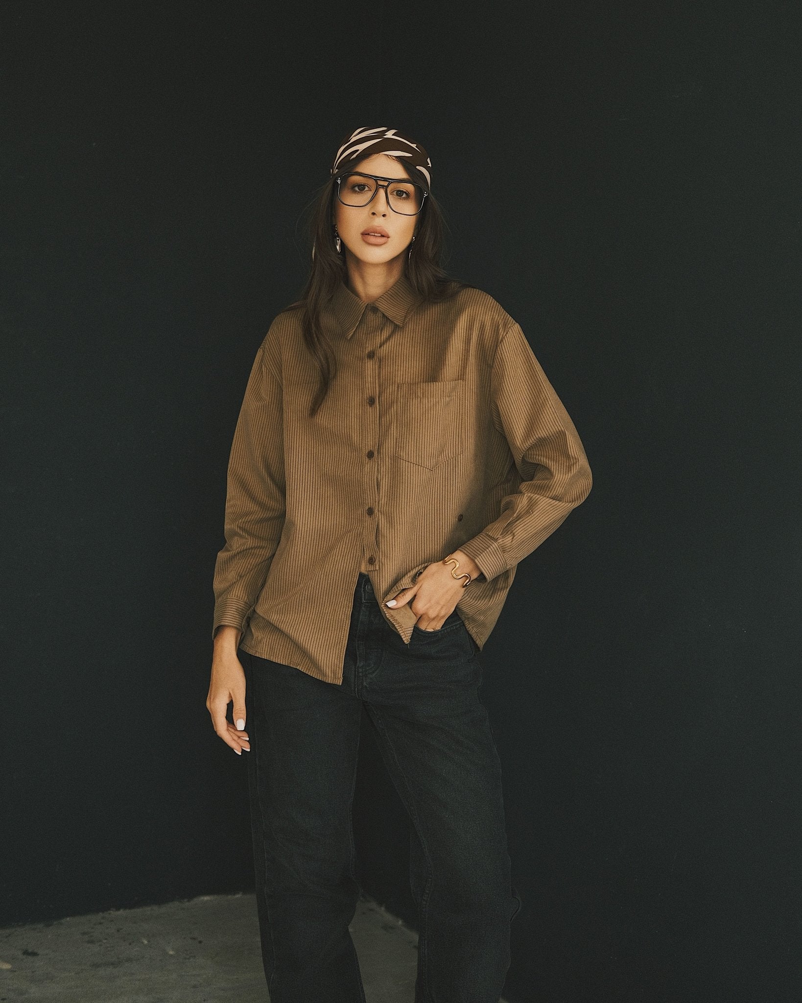 сорочка Жіноча сорочка в тонку смужку Olive M - Tsupkyi (Цупкий) Taton.shop