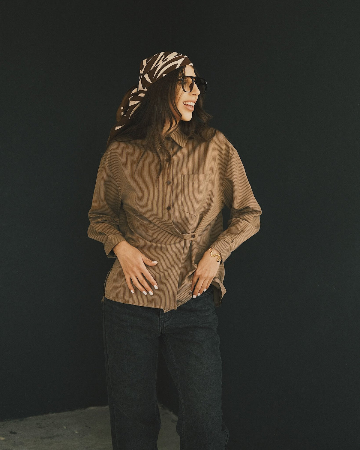 сорочка Жіноча сорочка в тонку смужку Olive M - Tsupkyi (Цупкий) Taton.shop