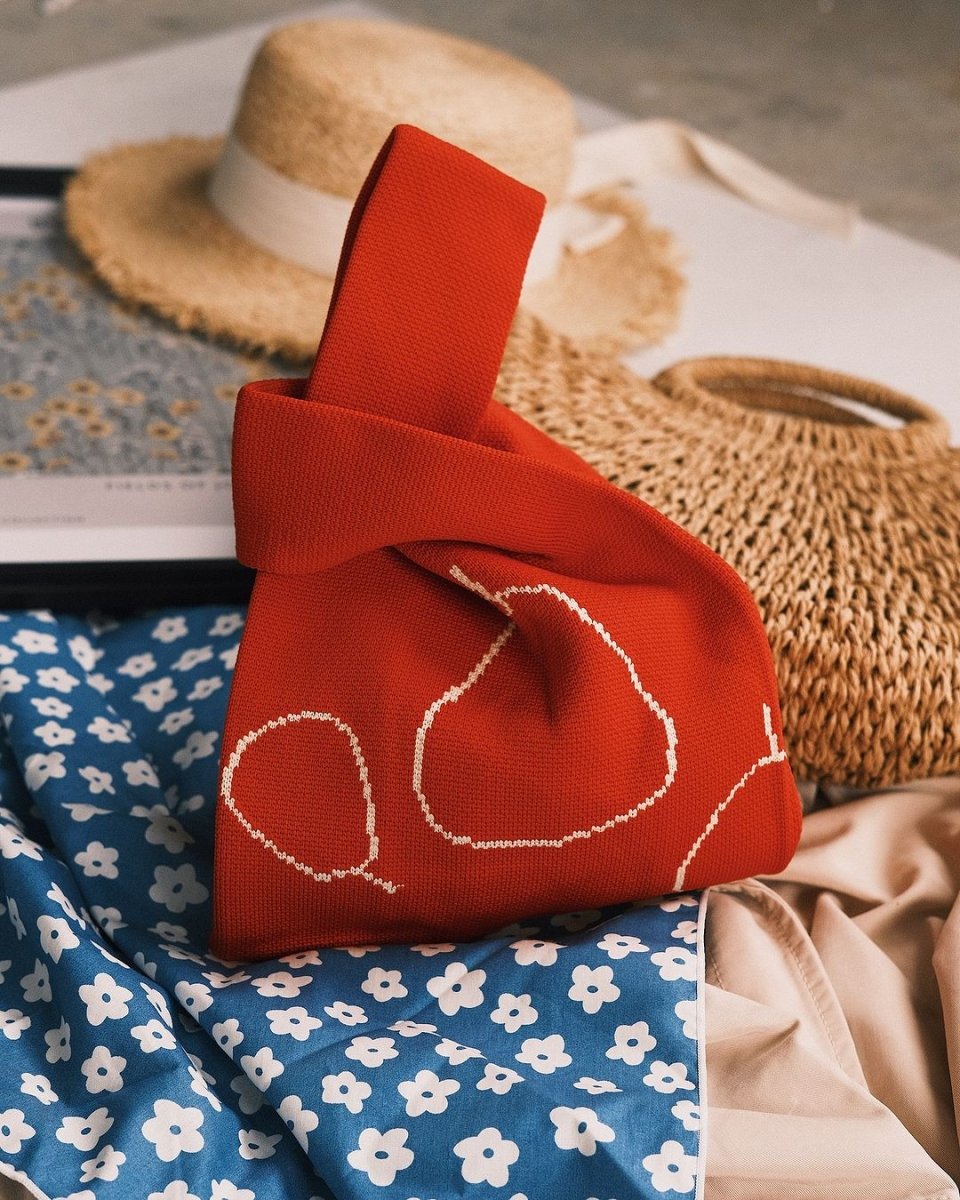 Bags В'язана сумка-шопер «Яскраві кольори» Червоний з грушою - Kashket.me Taton.shop