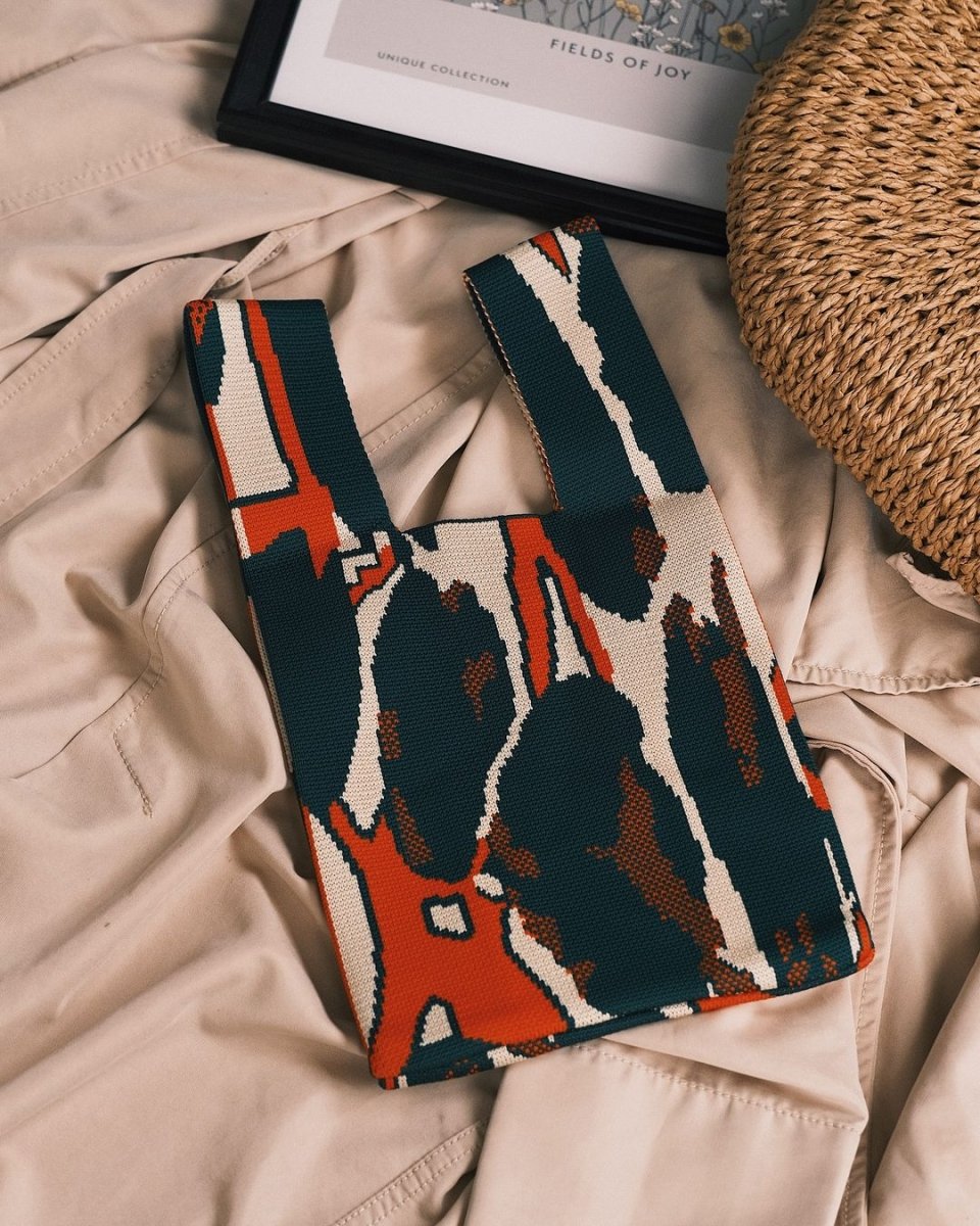 Bags В'язана сумка-шопер «Яскраві кольори» Біло червоно зелений - Kashket.me Taton.shop
