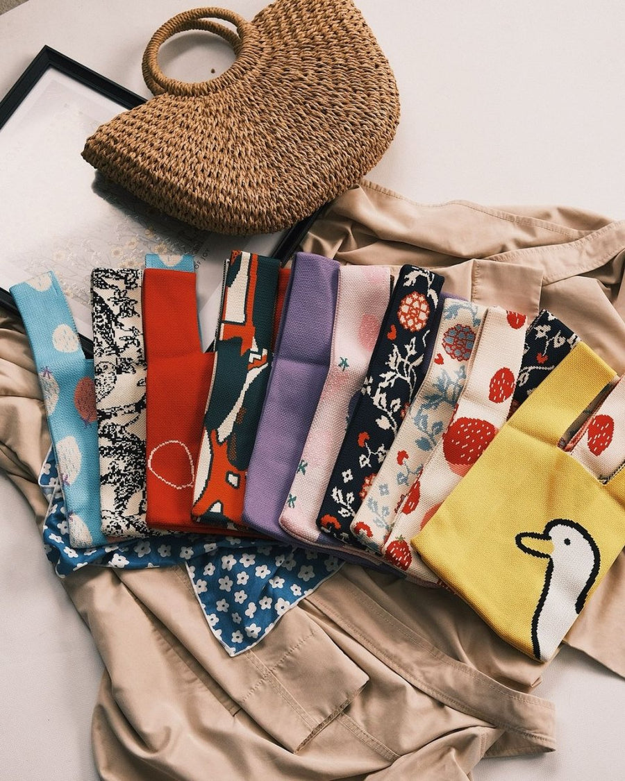 Bags В'язана сумка-шопер «Яскраві кольори» Жовтий з гускою - Kashket.me Taton.shop