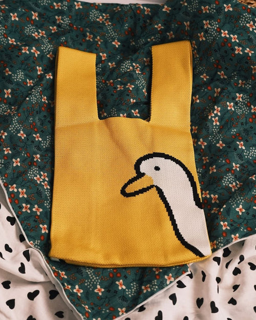 Bags В'язана сумка-шопер «Яскраві кольори» Жовтий з гускою - Kashket.me Taton.shop