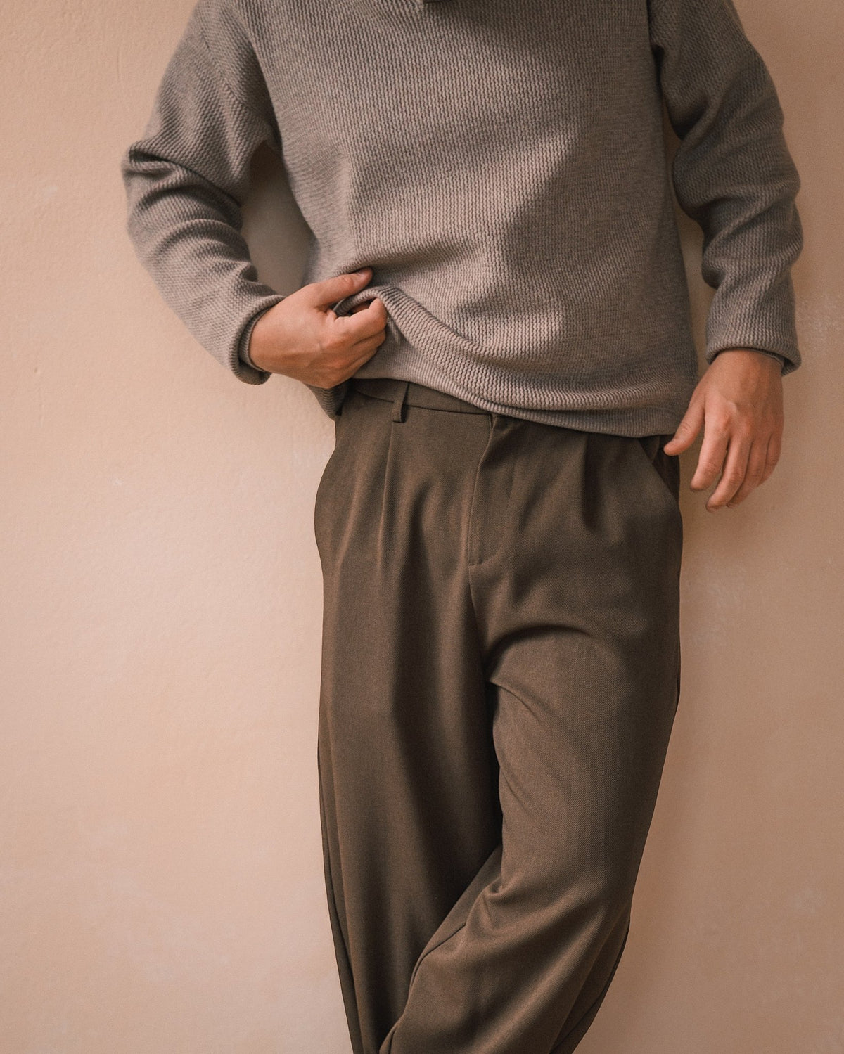 Светр Чоловічий светр-поло Brown S - Tsupkyi (Цупкий) Taton.shop
