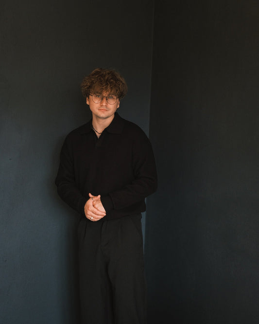 Светр Чоловічий светр - поло - мʼякий, сучасний, вільний крій Brown S - Tsupkyi (Цупкий) Taton.shop