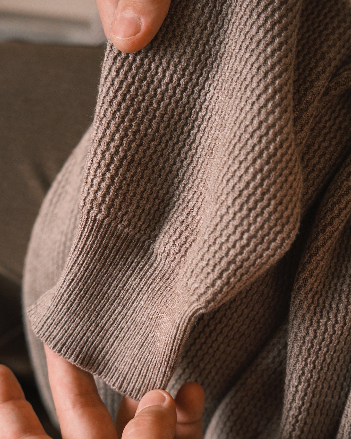 Светр Чоловічий светр - поло - мʼякий, сучасний, вільний крій Brown S - Tsupkyi (Цупкий) Taton.shop