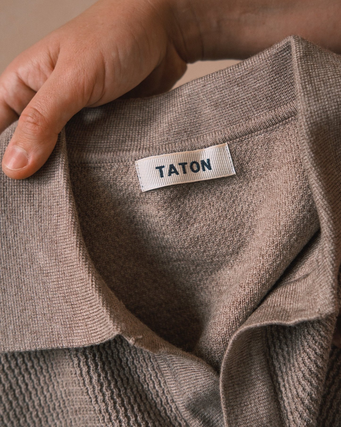 Светр Чоловічий светр - поло - мʼякий, сучасний, вільний крій Brown S - Tsupkyi (Цупкий) Taton.shop