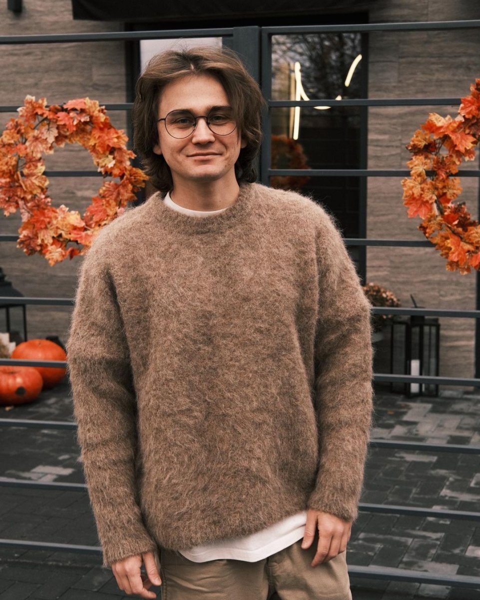 Светр Светр з Альпаки - Пухнастик Один розмір Кавовий - Tsupkyi (Цупкий) Taton.shop