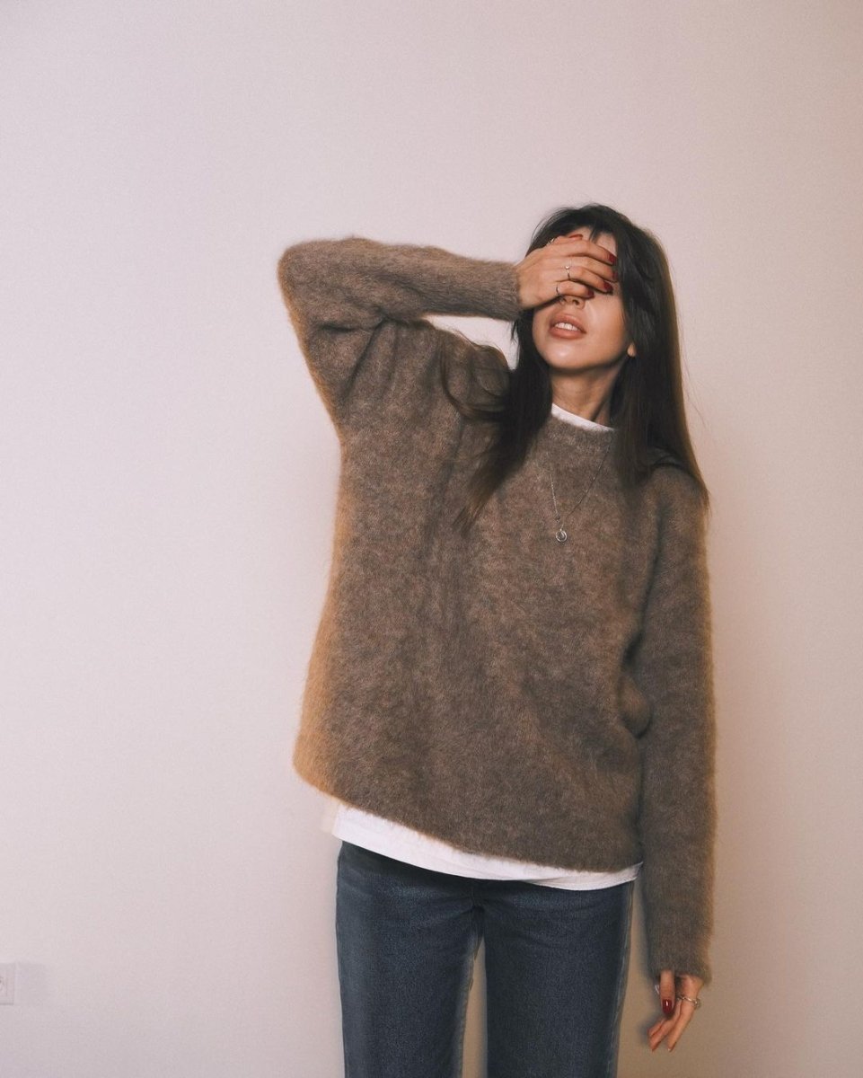 Светр Светр з Альпаки - Пухнастик Один розмір Молочний - Tsupkyi (Цупкий) Taton.shop