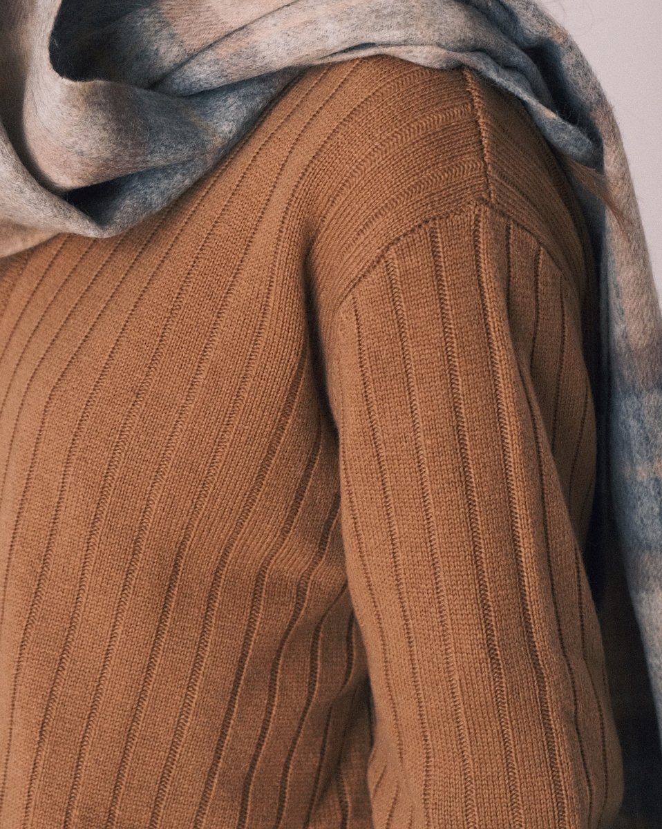 Светр Светр з застібкою під горло зі 100% Вовни Мериноса Один розмір Молочний - Tsupkyi (Цупкий) Taton.shop