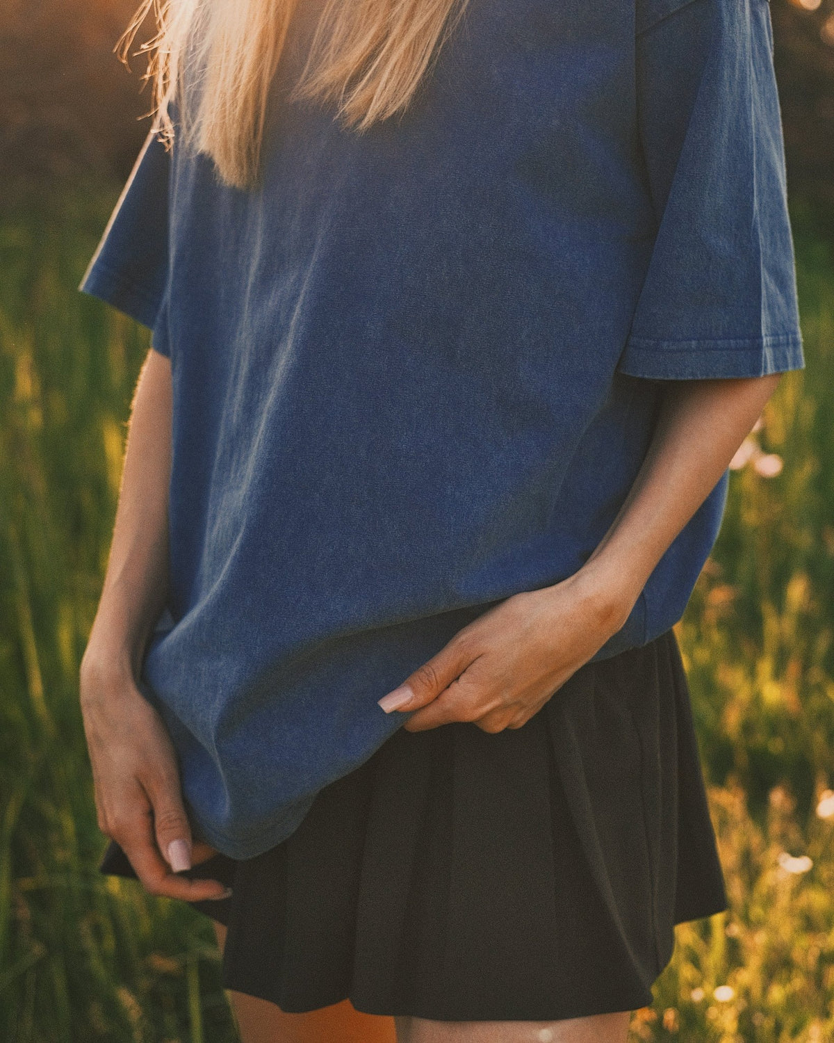 T-shirt Потерта Оверсайз футболка Vintage Темно синя S - Tsupkyi (Цупкий) Taton.shop