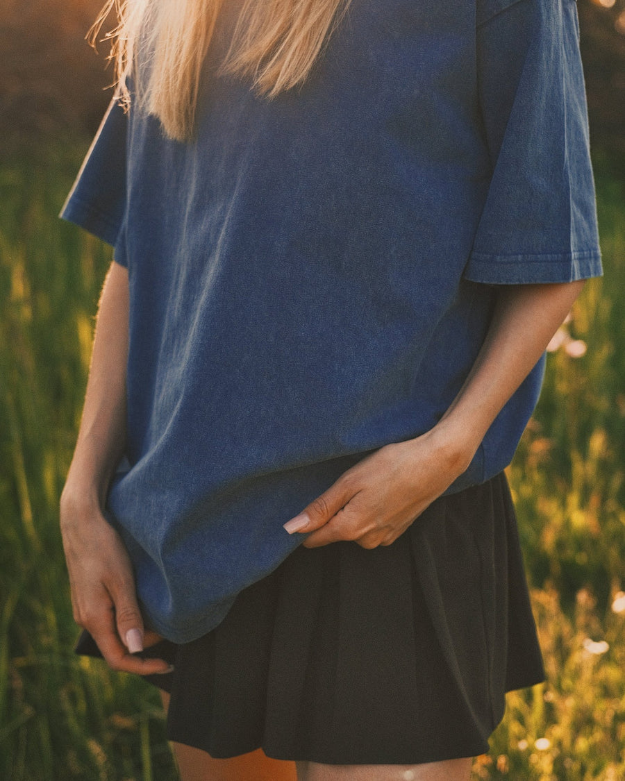 T-shirt Потерта Оверсайз футболка Vintage Темно синя S - Tsupkyi (Цупкий) Taton.shop