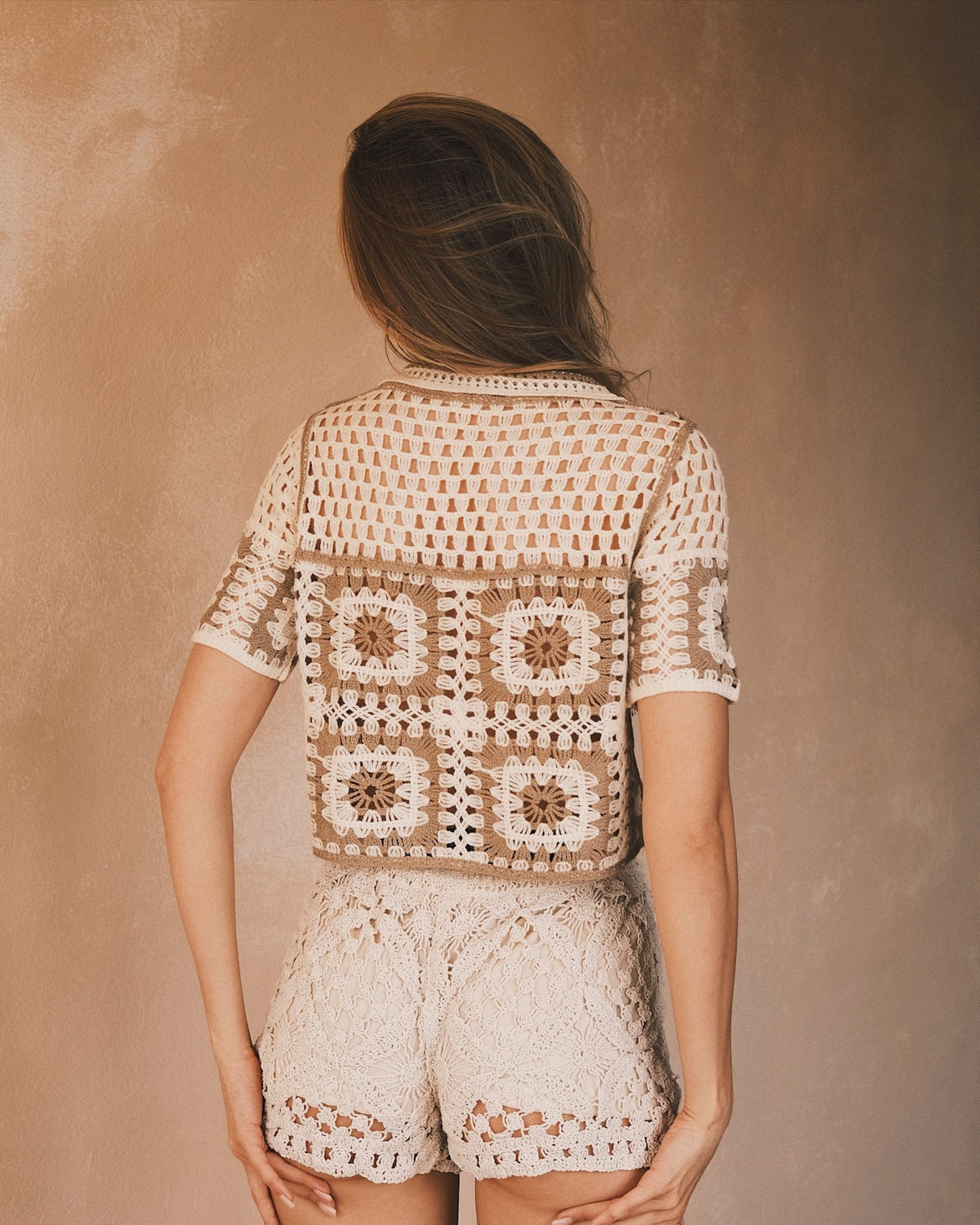 Tops 6 Кольрів вʼязаних літніх кардиганів на ґудзиках ☀️ Коричневий в квадрати - Tsupkyi (Цупкий) Taton.shop