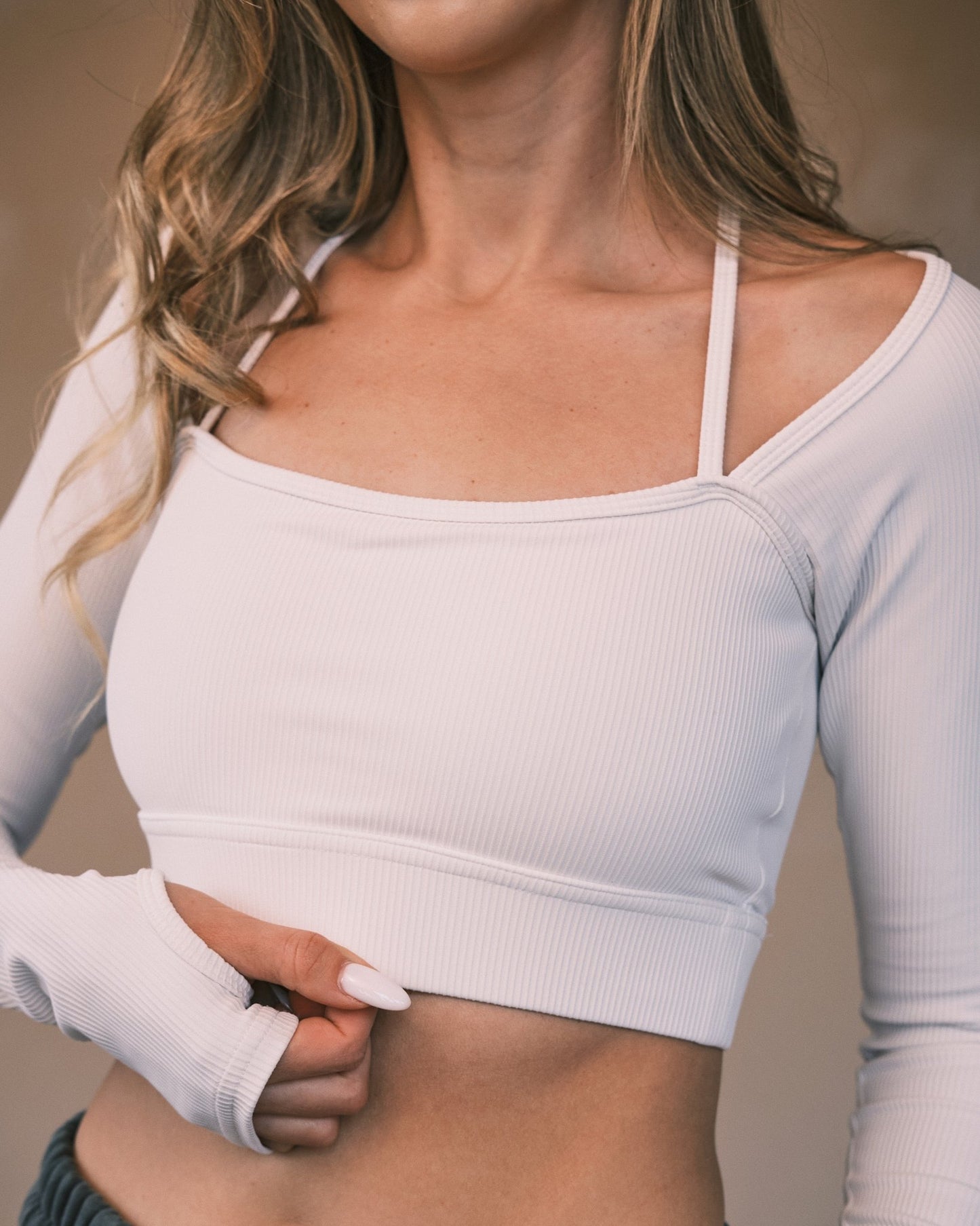 Tops Лонгслів з відкритими плечима White S - Tsupkyi (Цупкий) Taton.shop