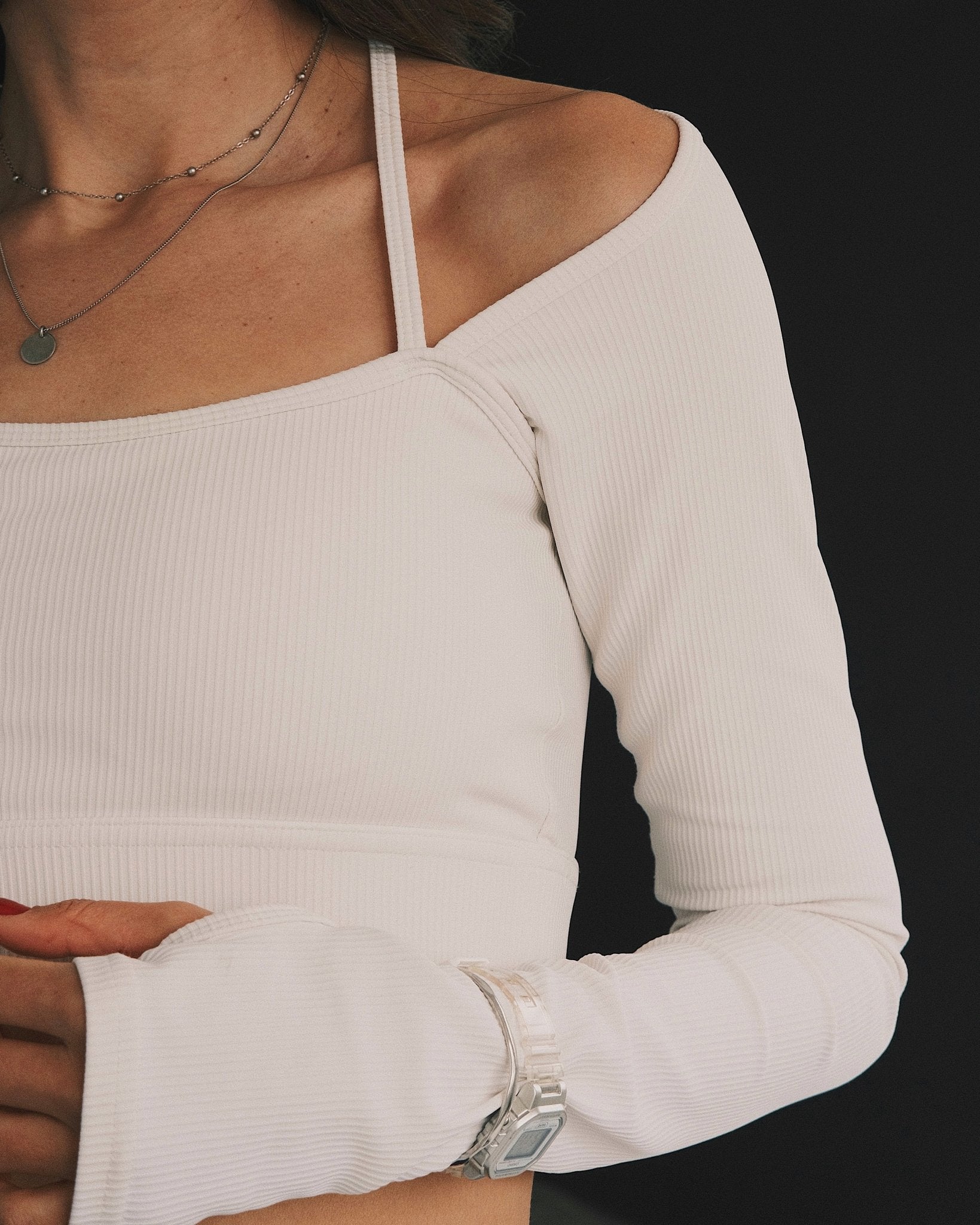Tops Лонгслів з відкритими плечима White S - Tsupkyi (Цупкий) Taton.shop