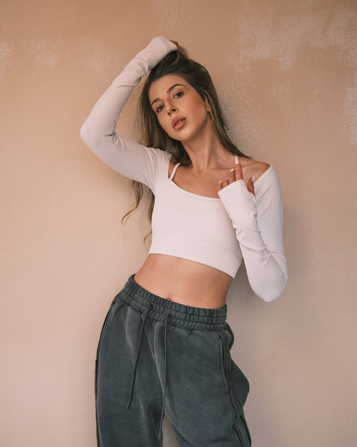 Tops Лонгслів з відкритими плечима White S - Tsupkyi (Цупкий) Taton.shop