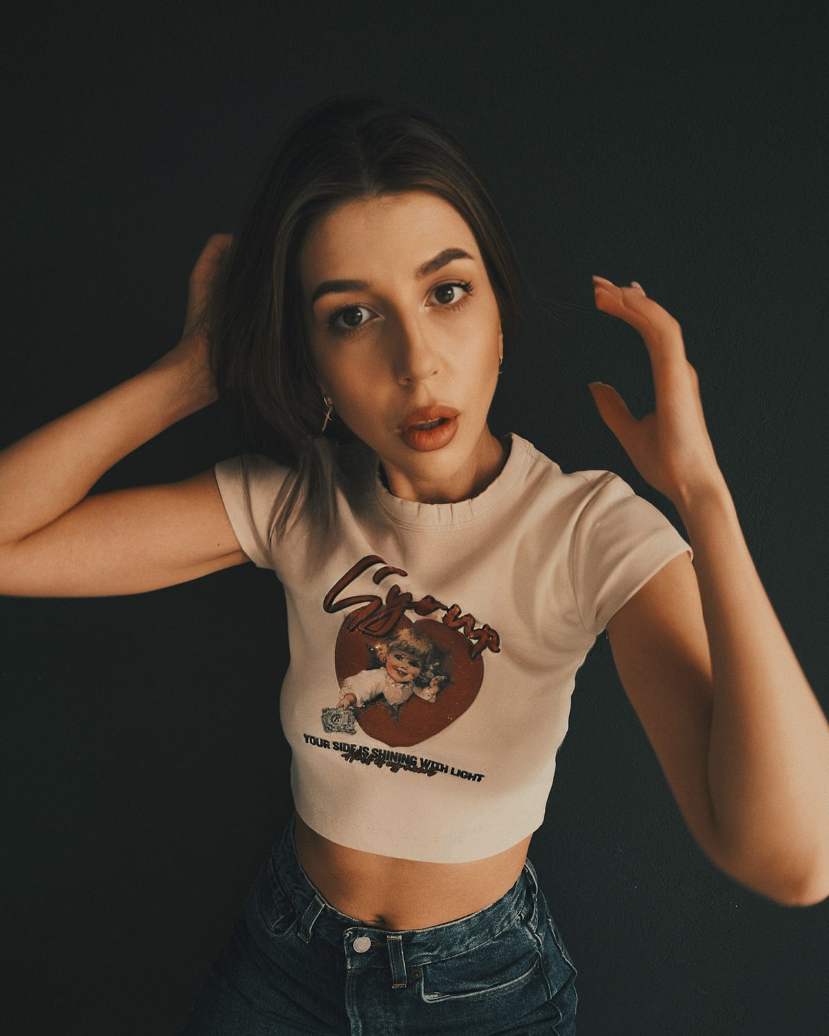 Tops Топ з Ретро принтом «Syrup» S - Tsupkyi (Цупкий) Taton.shop
