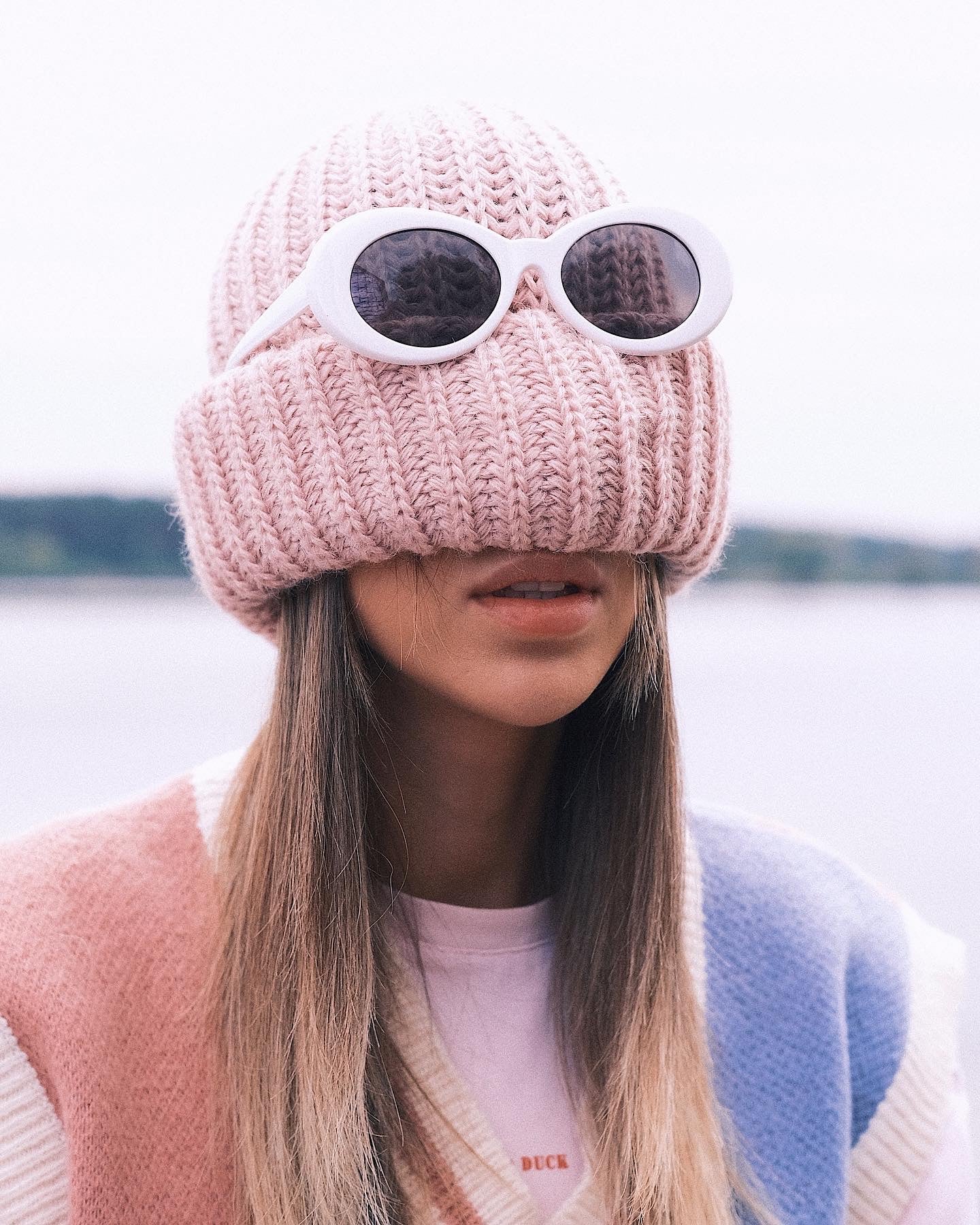 В’язана шапка з подвійним підворотом I Kashket (Кашкет) Рожева - Kashket.me Taton.shop