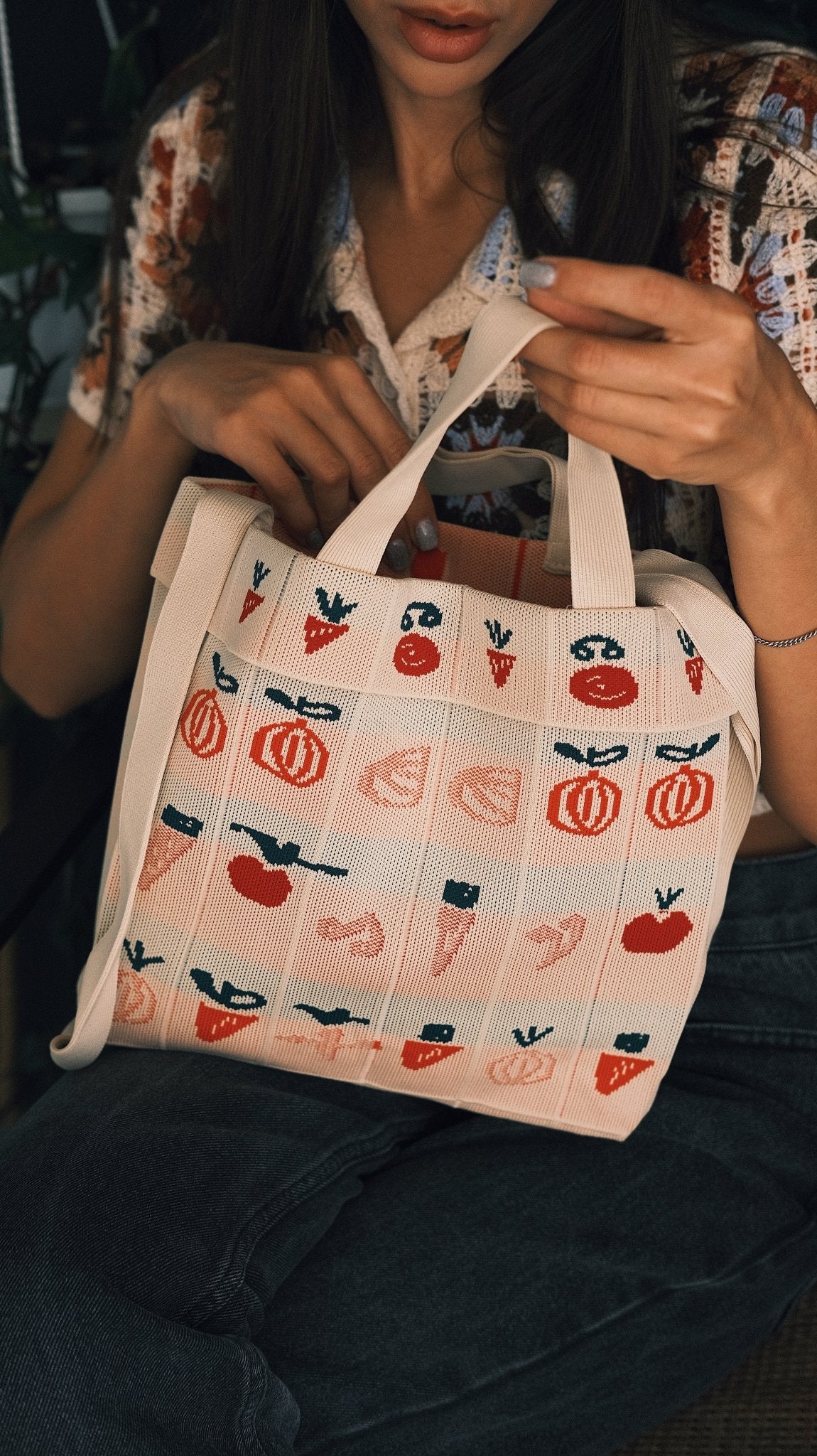 Bags В'язана Сумка Шопер Садівника Полунички - Kashket.me Taton.shop