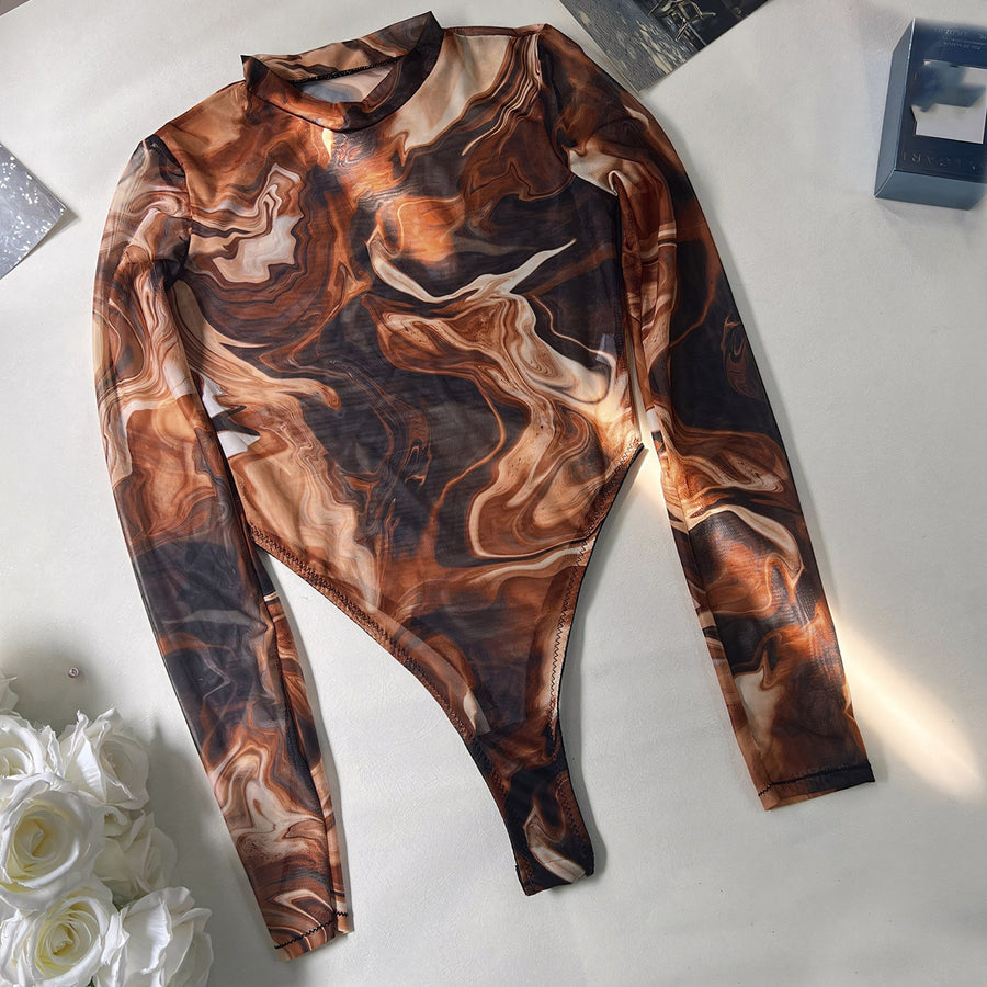 Сітчасте боді Brown S - Taton.shop Taton.shop