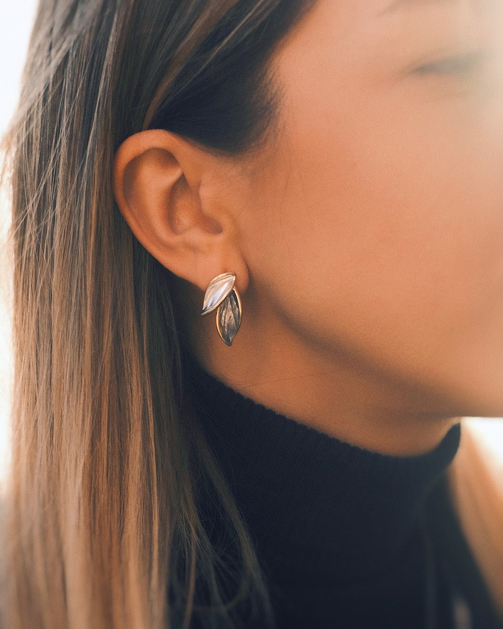 Золоті листочки - Сережки - Kashimir.me Taton.shop