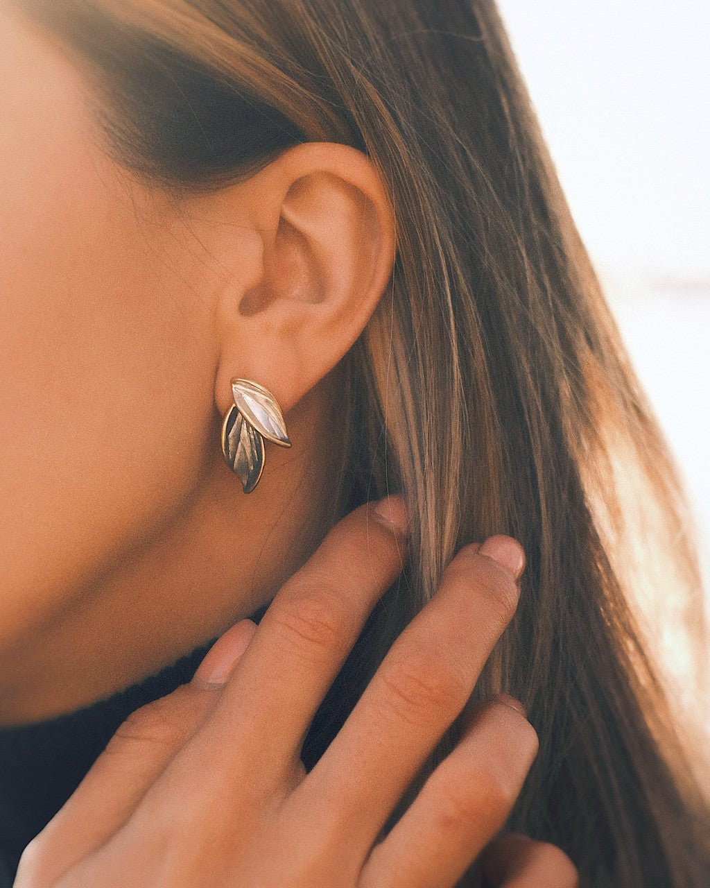 Золоті листочки - Сережки - Kashimir.me Taton.shop