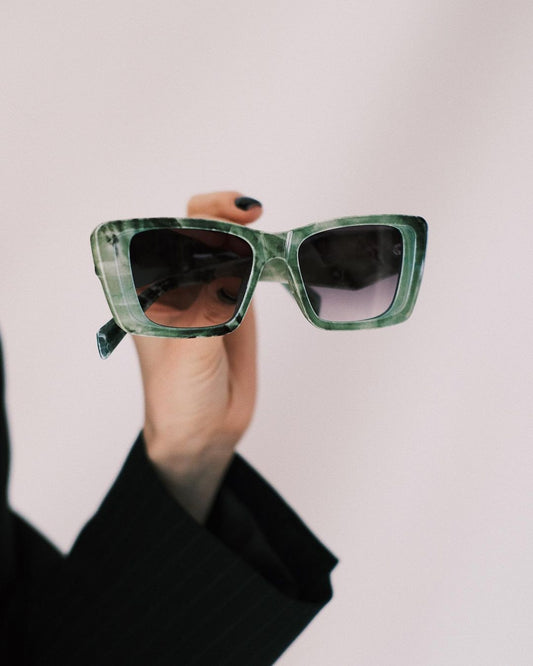 Sunglasses Гранені дужки Сапфірові (Зелені) - Okuliarnyi Taton.shop